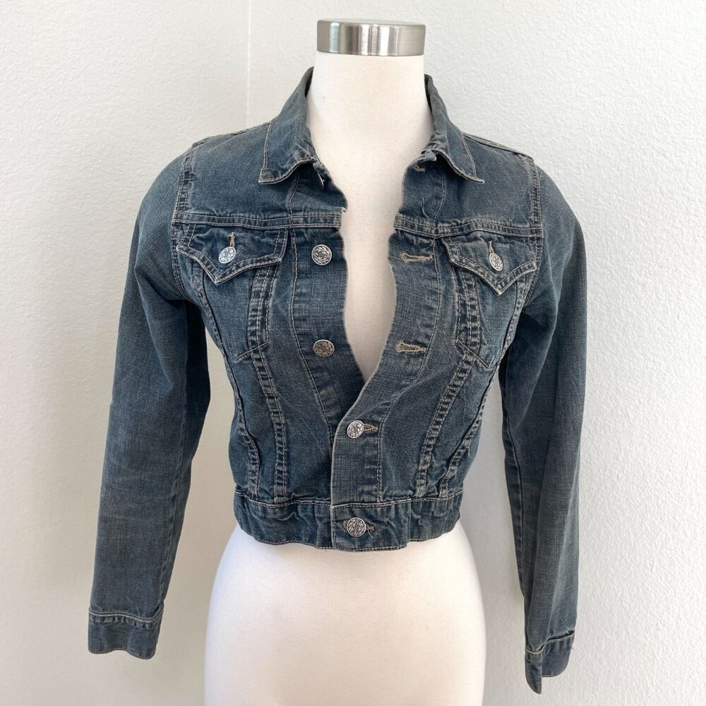 Vintage BDG Womens Small Denim Jacket‎ 100% Cotton Made In USA Button Up